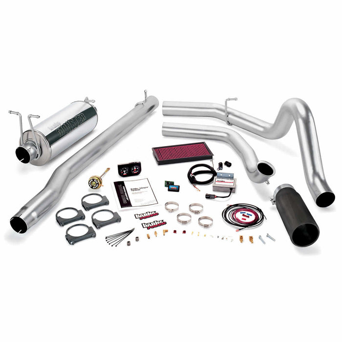 Banks Power 47546-B Stinger Bundle Power System W/Single Exit Exhaust Black Tip 99.5-03 Ford 7.3L F250/F350 Automatic Transmission Banks Power