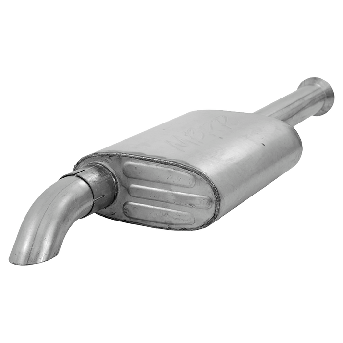 MBRP S5522AL 2.5 Inch Cat Back Exhaust System For 00-06 Wrangler TJ Inline 4 2.5L Inline 6 4.0L Unlimited Single Off-Road Turn Down Aluminized Steel
