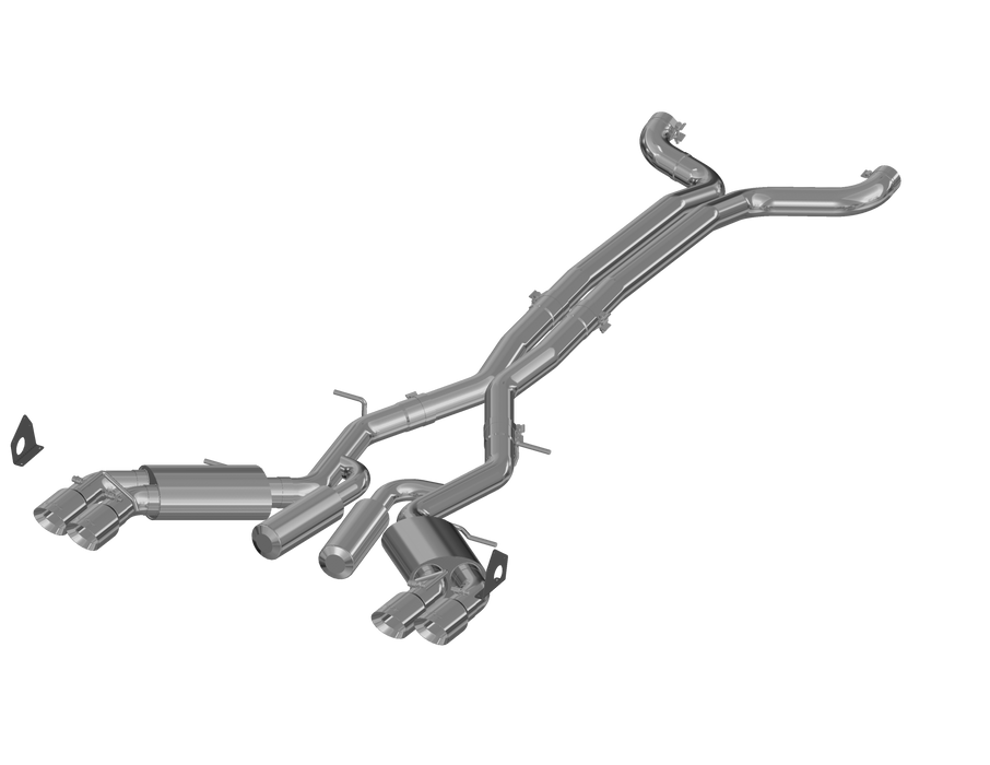 MBRP S7032409 Camaro 3 Inch Cat Back Exhaust System Dual With Quad Tips Armor Plus Series For 16-24 Chevrolet Camaro Coupe Only