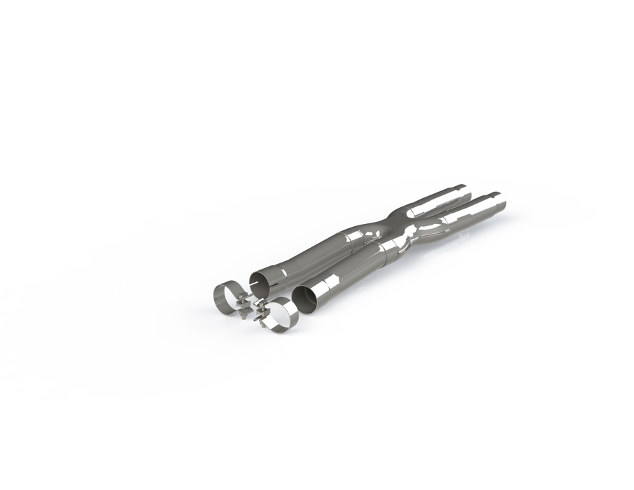 MBRP S7213409 MBRP 2.5 Inch Exhaust Resonator Bypass X-Pipe For 15-Up Ford Mustang GT 5.0L