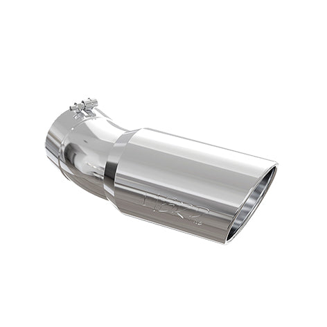 MBRP T5154 2015-UP Chevrolet/ GMC 2500/ 3500 Duramax Exhaust Tip 6 Inch O.D. Angled Rolled End 5 Inch Inlet 15 1/2 Inch Length 30 Degree Bend T304 Stainless Steel