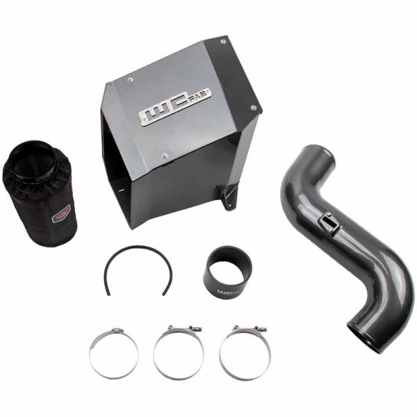 Wehrli Custom Fab WCF100193-GRY 4" Intake Kit W/Air Box - WCFab Grey
