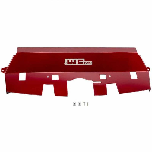 Wehrli Custom Fab WCF100539-RED Aluminum Radiator Cover - WCFab Red