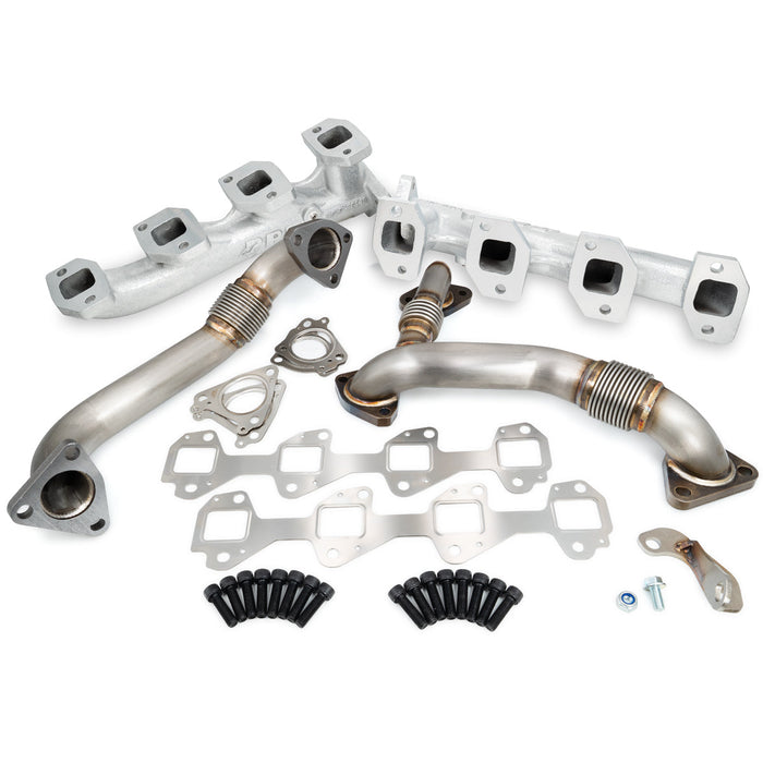 PPE Diesel 116111235 Manifolds and Up-Pipes GM 2002-2004 CA Y Pipe LB7 - Silver