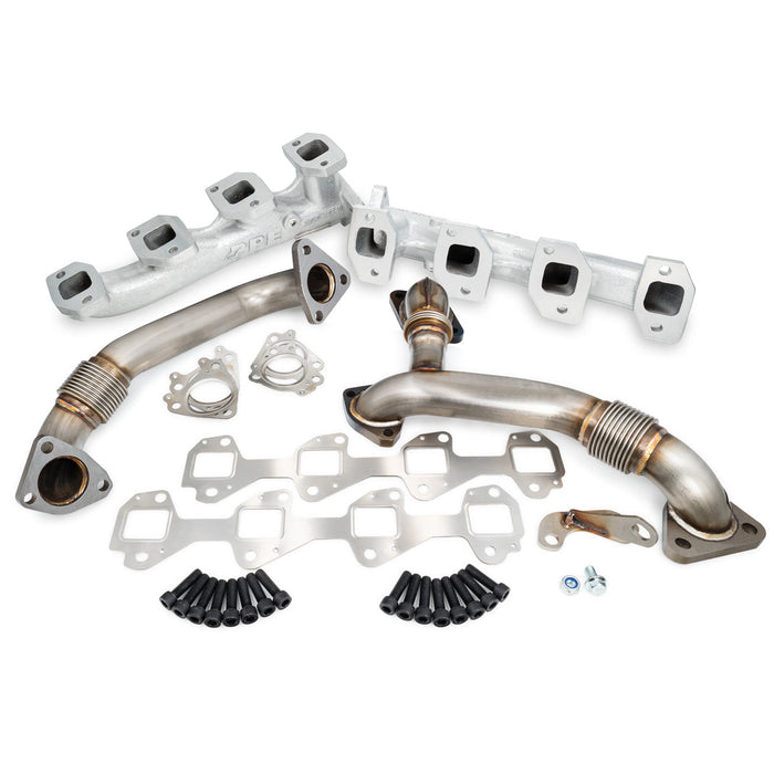 PPE Diesel 116111835 Manifolds and Up-Pipes GM 2007.5-2010 Y Pipe LMM - Silver