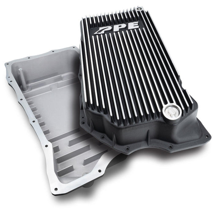 PPE Diesel 128051410 2020-2023 GM 6.6L Duramax w/ 10L1000 Transmission - Heavy-Duty Cast Deep Transmission Pan Brushed