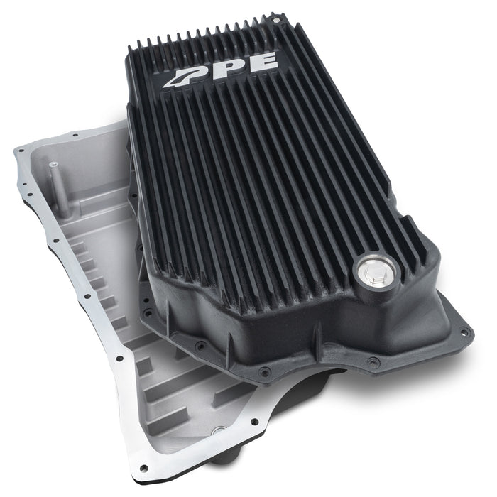 PPE Diesel 128051420 2020-2023 GM 6.6L Duramax w/ 10L1000 Transmission - Heavy-Duty Cast Deep Transmission Pan Black