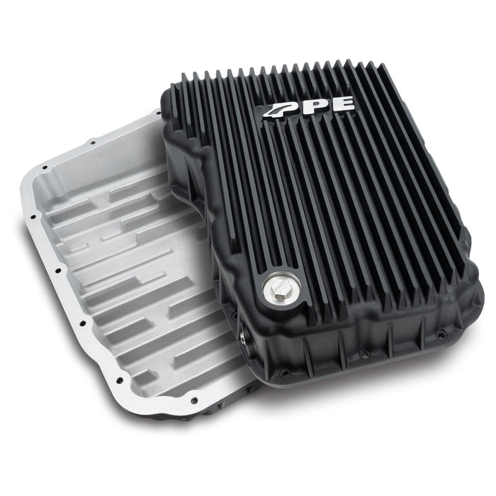 PPE Diesel 228052120 2007-2022 Ram Pickup 2500 w/ 68RFE Transmission Heavy-Duty Cast Aluminum Transmission Pan Black