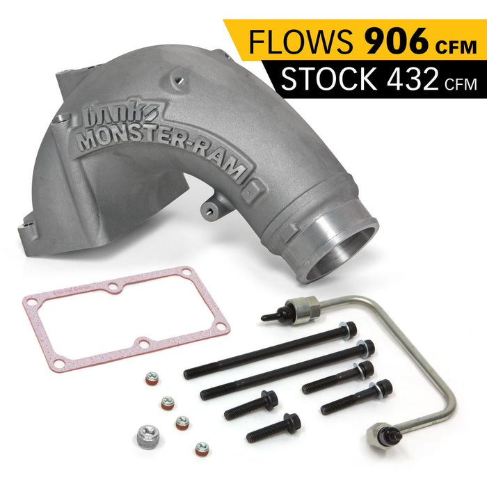 Banks Power 42788 Monster-Ram Intake Elbow Kit W/Fuel Line 3.5 Inch Natural 07.5-18 Dodge/Ram 2500/3500 6.7L Banks Power