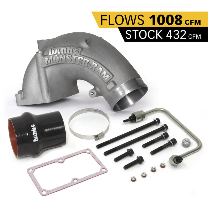 Banks Power 42790 Monster-Ram Intake Elbow Kit W/Fuel Line and Hump Hose 4 Inch Natural 07.5-18 Dodge/Ram 2500/3500 6.7L Banks Power