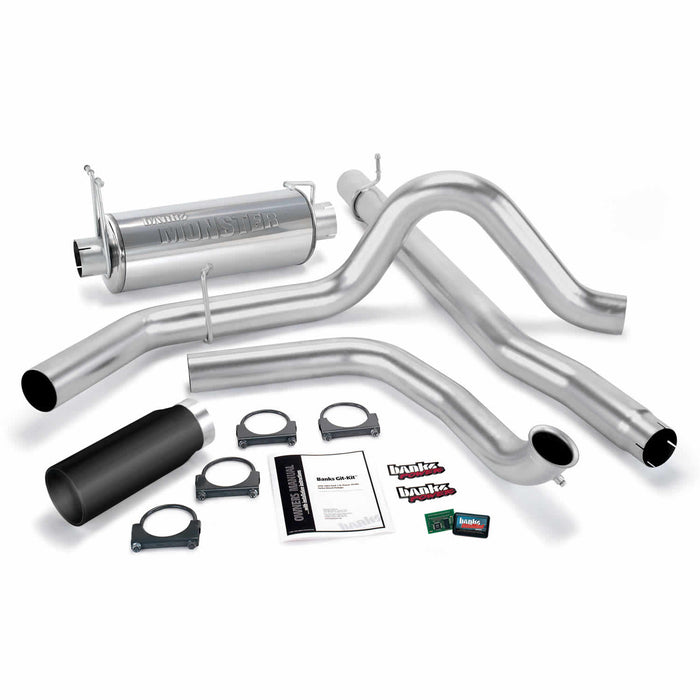 Banks Power 47511-B Git-Kit Bundle Power System W/Single Exit Exhaust Black Tip 99 Ford 7.3L Truck W/Catalytic Converter Banks Power