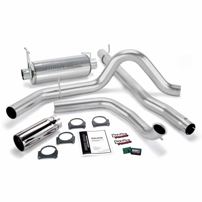 Banks Power 47511 Git-Kit Bundle Power System W/Single Exit Exhaust Chrome Tip 99 Ford 7.3L Truck W/Catalytic Converter Banks Power