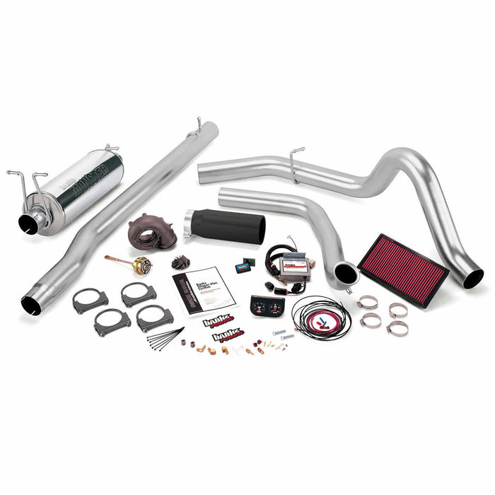 Banks Power 47536-B Stinger Plus Bundle Power System W/Single Exit Exhaust Black Tip 99.5 Ford 7.3L F250/F350 Automatic Transmission Banks Power