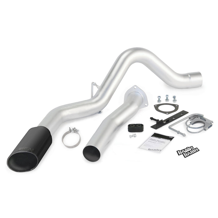 Banks Power 47784-B Monster Exhaust System Single Exit Black Tip 07-10 Chevy 6.6L LMM ECSB-CCLB to Banks Power