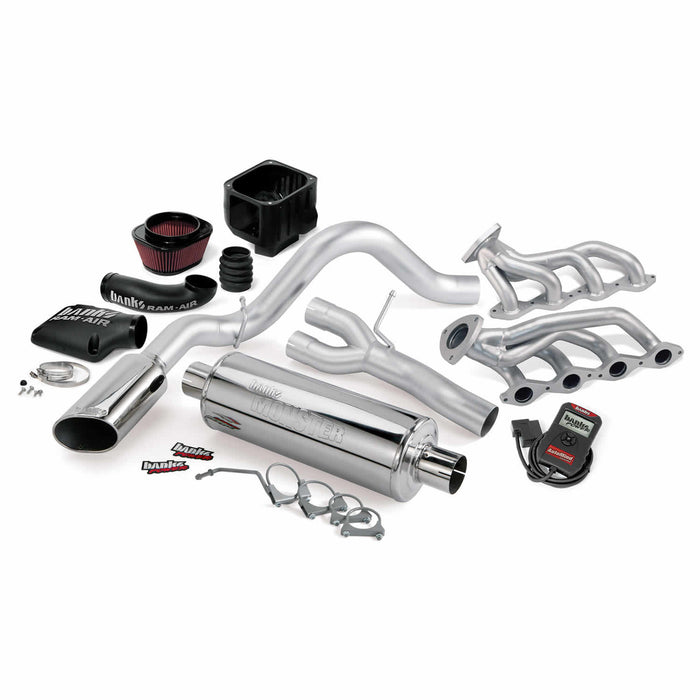 Banks Power 48061 PowerPack Bundle Complete Power System W/AutoMind Programmer Chrome Tailpipe 02 Chevy 4.8-5.3L 1500 ECSB Banks Power