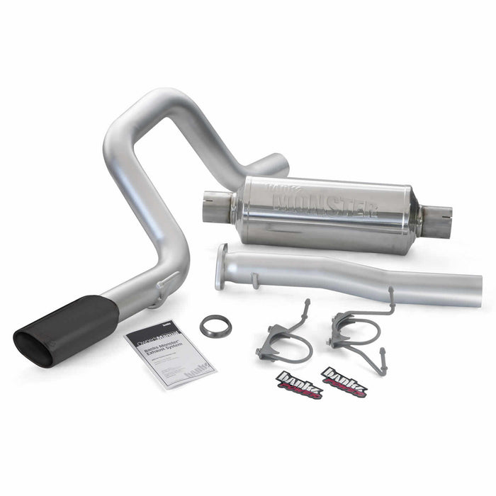 Banks Power 48142-B Monster Exhaust System Single Exit Black Ob Round Tip 07-14 Toyota 4.0 FJ Cruiser Banks Power