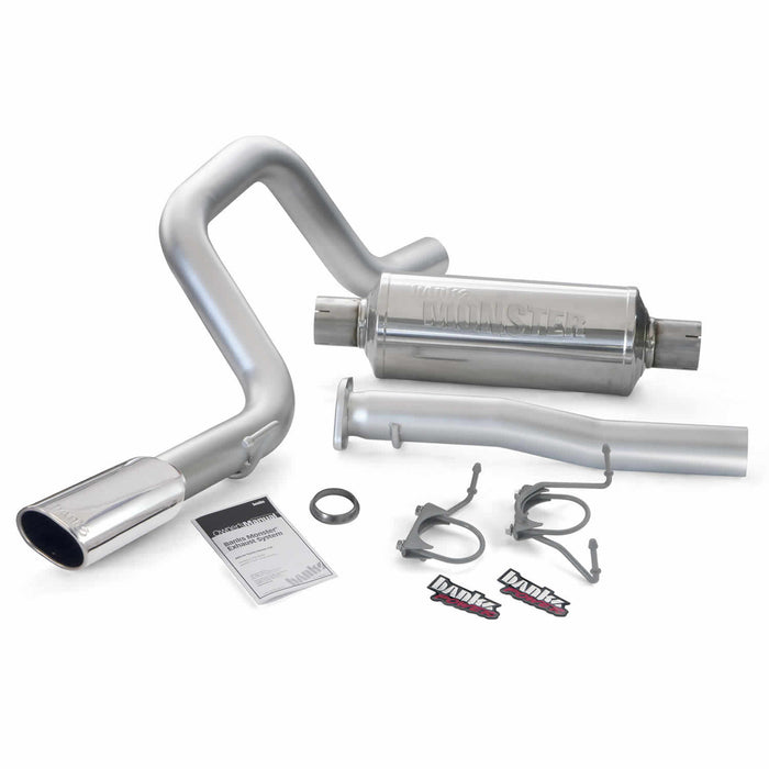 Banks Power 48142 Monster Exhaust System Single Exit Chrome Ob Round Tip 07-14 Toyota 4.0 FJ Cruiser Banks Power