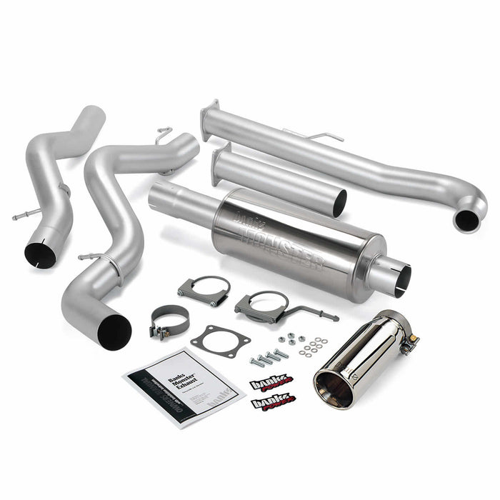 Banks Power 48630 Monster Exhaust System Single Exit Chrome Tip 01-04 Chevy 6.6L EC/CCLB Banks Power