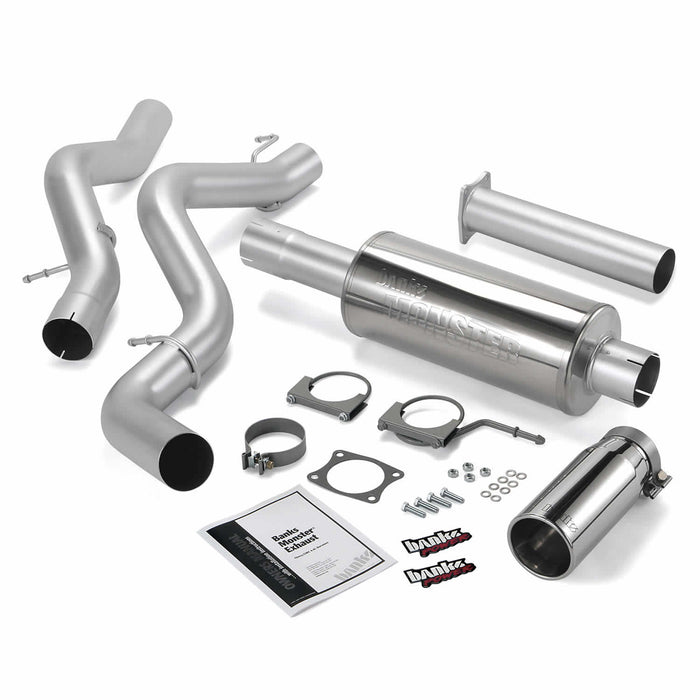 Banks Power 48633 Monster Exhaust System Single Exit Chrome Tip 02-05 Chevy 6.6L EC/CCSB Banks Power