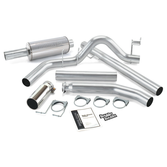 Banks Power 48635 Monster Exhaust System Single Exit Chrome Round Tip 98-02 Dodge 5.9L Standard Cab Banks Power