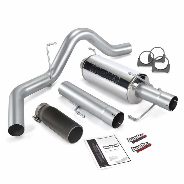 Banks Power 48700-B Monster Exhaust System Single Exit Black Round Tip 04-07 Dodge 325hp SCLB/CCSB Banks Power