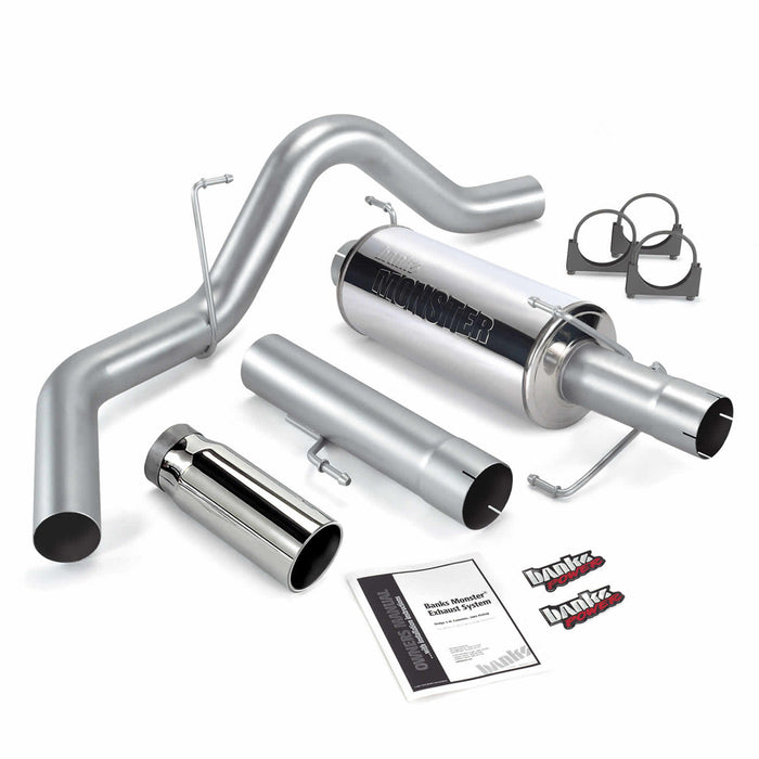 Banks Power 48700 Monster Exhaust System Single Exit Chrome Round Tip 04-07 Dodge 5.9L 325hp SCLB/CCSB or Banks Power