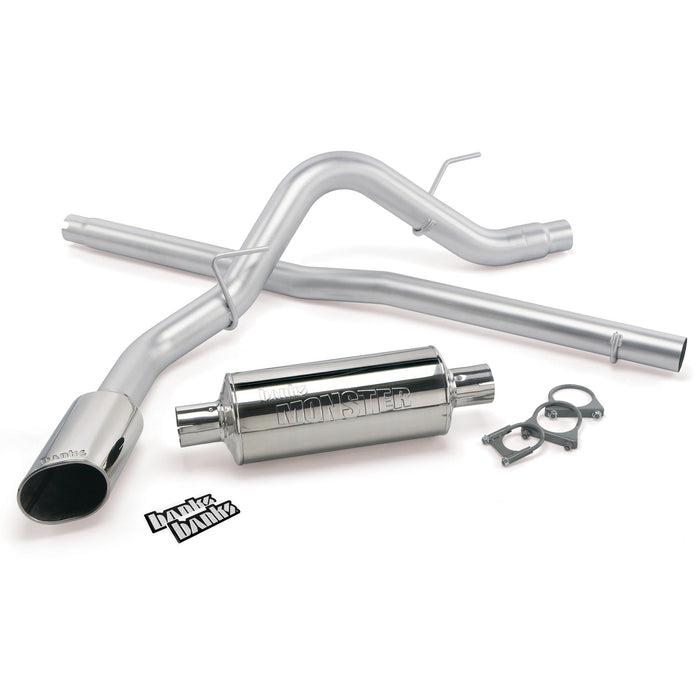 Banks Power 48739 Monster Exhaust System Single Exit Chrome Ob Round Tip 04-08 Ford F-150/Lincoln SCMB Banks Power