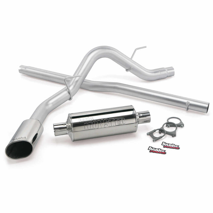 Banks Power 48743 Monster Exhaust System Single Exit Chrome Ob Round Tip 04-08 Ford F-150/Lincoln CCSB Banks Power