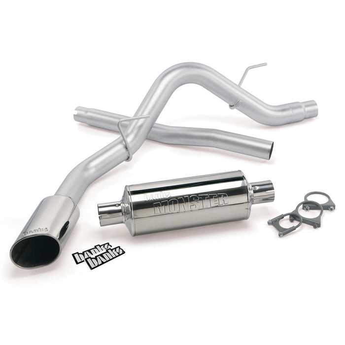 Banks Power 48747 Monster Exhaust System Single Exit Chrome Ob Round Tip 09-10 Ford F-150 5.4L CCSB-CCLB Banks Power