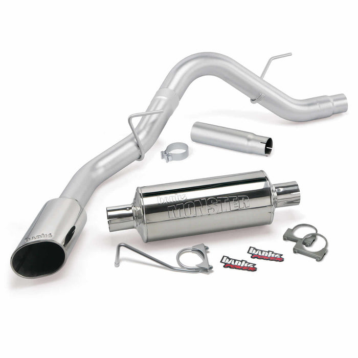 Banks Power 48762 Monster Exhaust System Single Exit Chrome Ob Round Tip 15-19 F-150 2.7/3.5L EcoBoost 5.0L ECMB CCSB/MB Banks Power