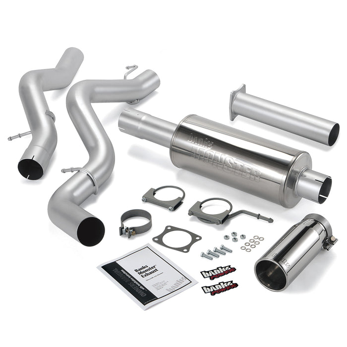 Banks Power 48937 Monster Exhaust System Single Exit Chrome Round Tip 06-07 Chevy 6.6L SCLB Banks Power