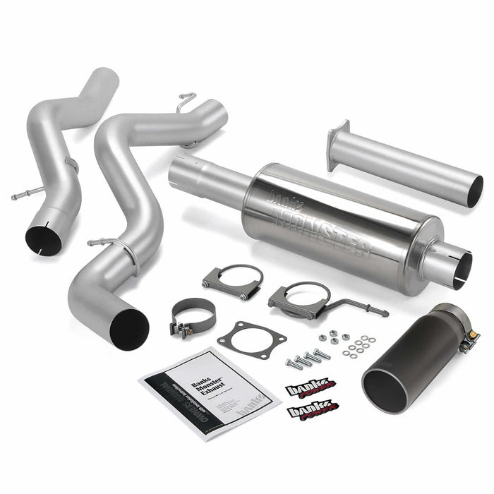 Banks Power 48940-B Monster Exhaust System Single Exit Black Round Tip 06-07 Chevy 6.6L ECLB Banks Power