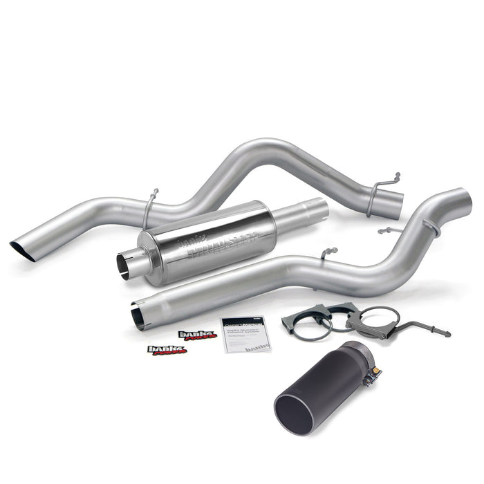 Banks Power 48941-B Monster Exhaust System Single Exit Black Round Tip 06-07 Chevy 6.6L CCLB Banks Power