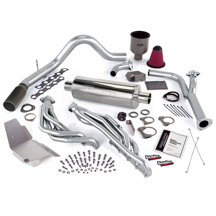 Banks Power 49134-B PowerPack Bundle Complete Power System W/Single Exit Exhaust Black Tip 99-05 Ford 6.8L Excursion No EGR Banks Power