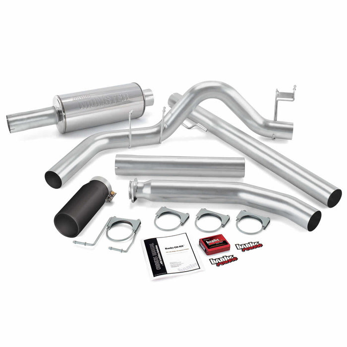 Banks Power 49358-B Git-Kit Bundle Power System W/Single Exit Exhaust Black Tip 98-00 Dodge 5.9L Extended Cab Banks Power