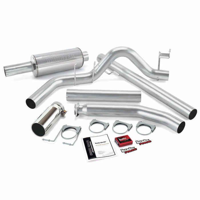 Banks Power 49359 Git-Kit Bundle Power System W/Single Exit Exhaust Chrome Tip 01 Dodge 5.9L Standard Cab Banks Power