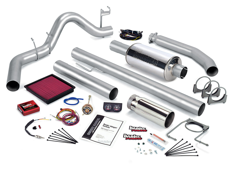 Banks Power 49363 Stinger Bundle Power System W/Single Exit Exhaust Chrome Tip 98 Dodge 5.9L Standard Cab Banks Power