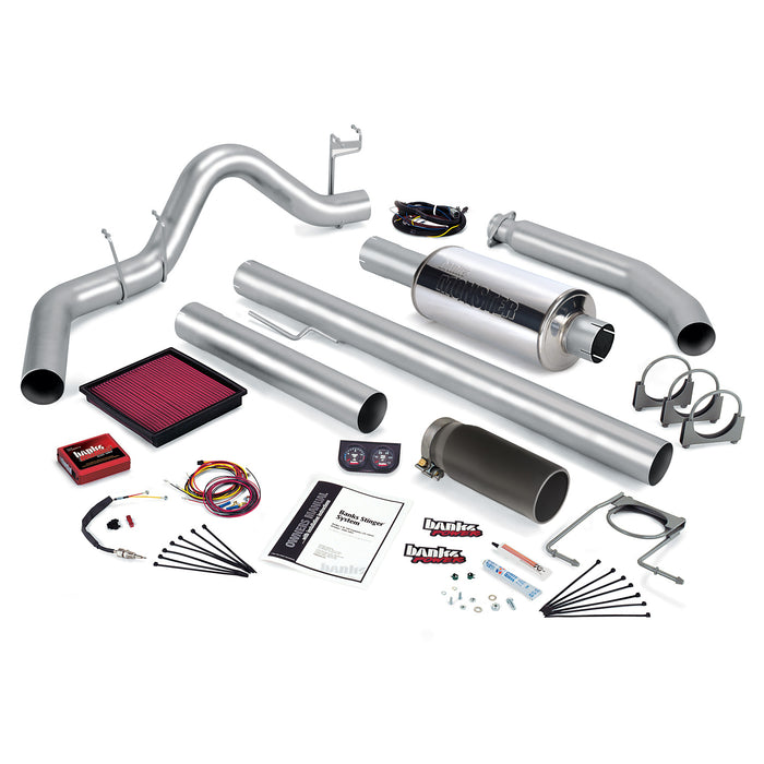 Banks Power 49374-B Stinger Bundle Power System W/Single Exit Exhaust Black Tip 02 Dodge 5.9L Extended Cab 235hp Banks Power