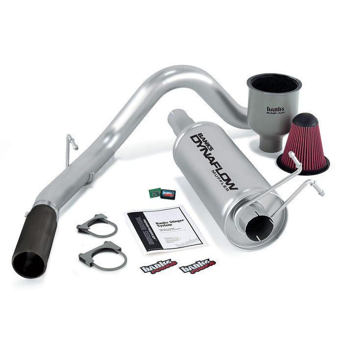 Banks Power 49405-B Stinger Bundle Power System W/AutoMind chip Single Exit Exhaust Black Tip 99-04 Ford 6.8L EC/CC and Crew Cab Banks Power