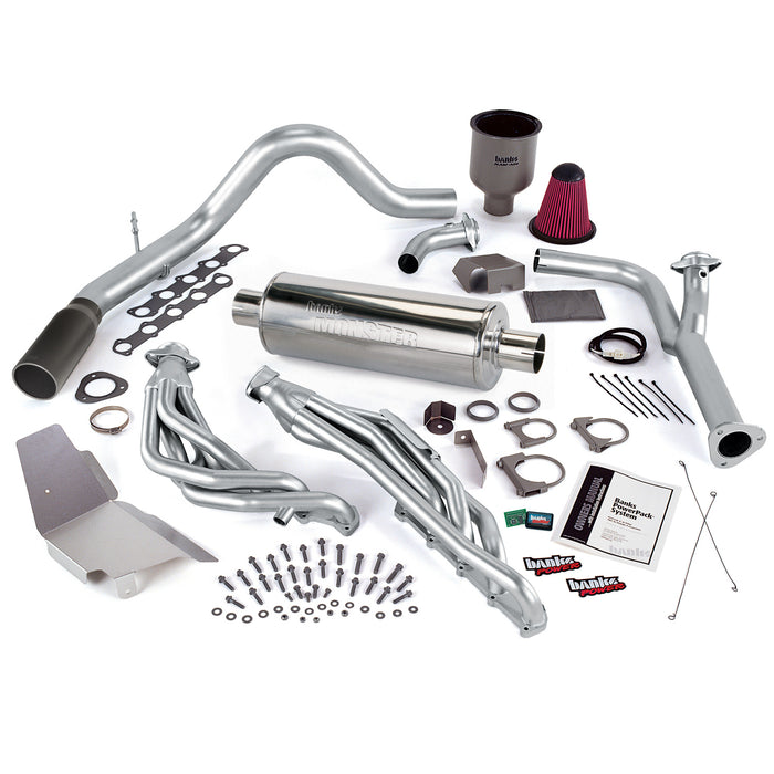 Banks Power 49440-B PowerPack Bundle W/AutoMind ModuleSingle Exit Exhaust Black Tip 99-04 Ford 6.8L Truck EGR Banks Power