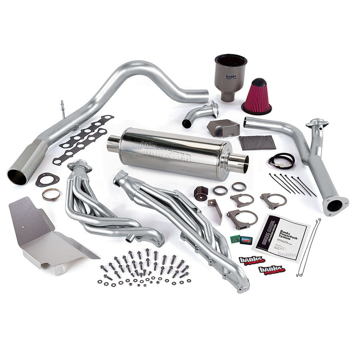 Banks Power 49440 PowerPack Bundle W/AutoMind ModuleSingle Exit Exhaust Chrome Tip 99-04 Ford 6.8 Truck EGR Early Catalytic Converter Banks Power