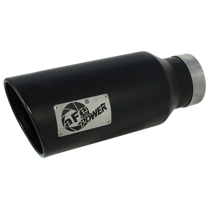 AFE 49T40602-B15 6" Black Exhaust Tip (Left Side Logo)