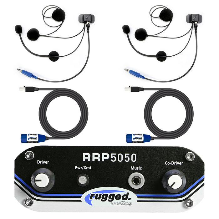 Rugged Radios 5050-2P-HK RRP5050 2 Person Helmet Kit System