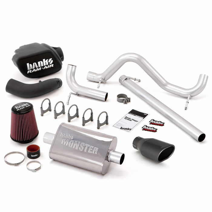 Banks Power 51338-B Stinger Bundle Power System No AutoMind W/Single Exit Exhaust Black Tip 07-11 Jeep 3.8L Wrangler JK 2 Door Banks Power