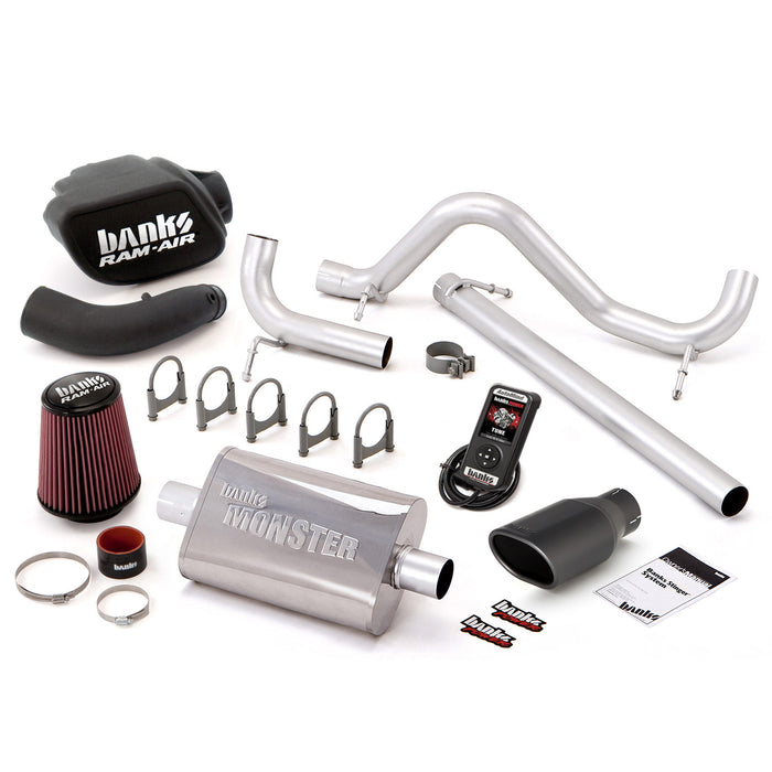 Banks Power 51339-B Stinger Bundle Power System W/AutoMind Single Exit Exhaust Black Tip 07-11 Jeep 3.8L Wrangler JK 2 Door Banks Power