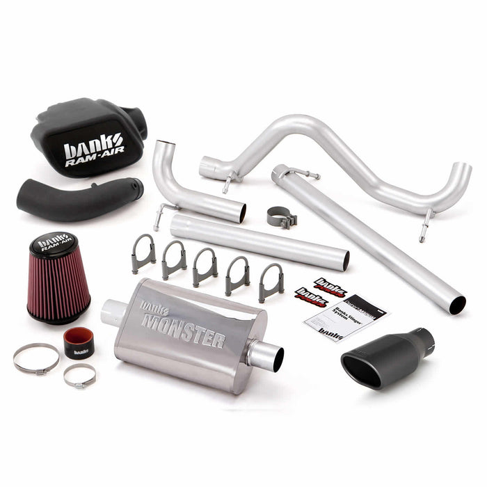 Banks Power 51340-B Stinger Bundle Power System No AutoMind W/Single Exit Exhaust Black Tip 07-11 Jeep 3.8L Wrangler JK Unlimited 4 Door Banks Power