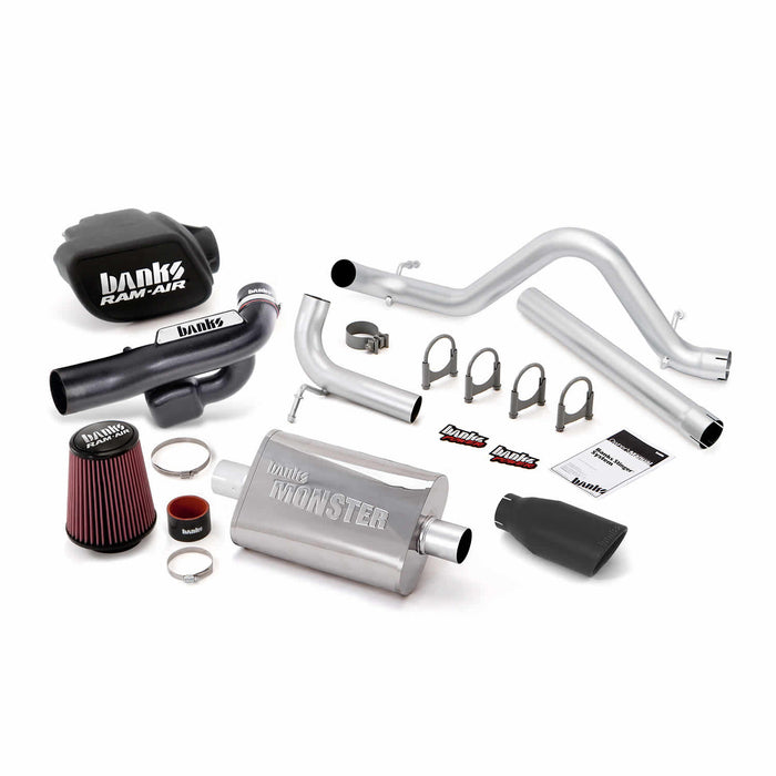 Banks Power 51345-B Stinger Bundle Power System No AutoMind W/Single Exit Exhaust Black Tip 12-18 Jeep 3.6L Wrangler JK All 4 Door Banks Power