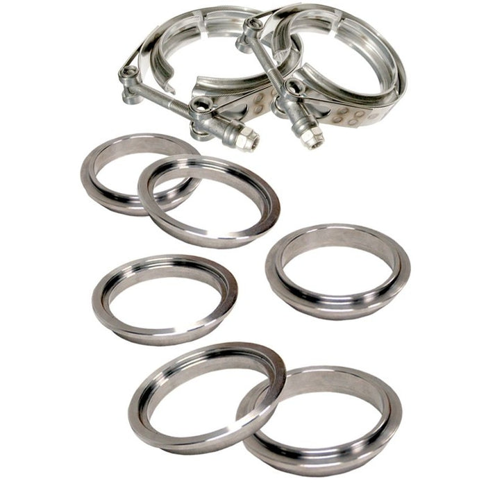 PPE Diesel 517330008 3 Inch V Band Clamp Stainless Steel 8 Piece Set 2C 3M 3F PPE Diesel