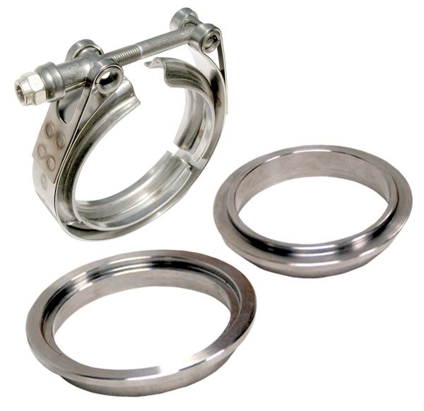 PPE Diesel 517340003 4 Inch V Band Clamp Stainless Steel 3 Piece Set 1C 1M 1F PPE Diesel