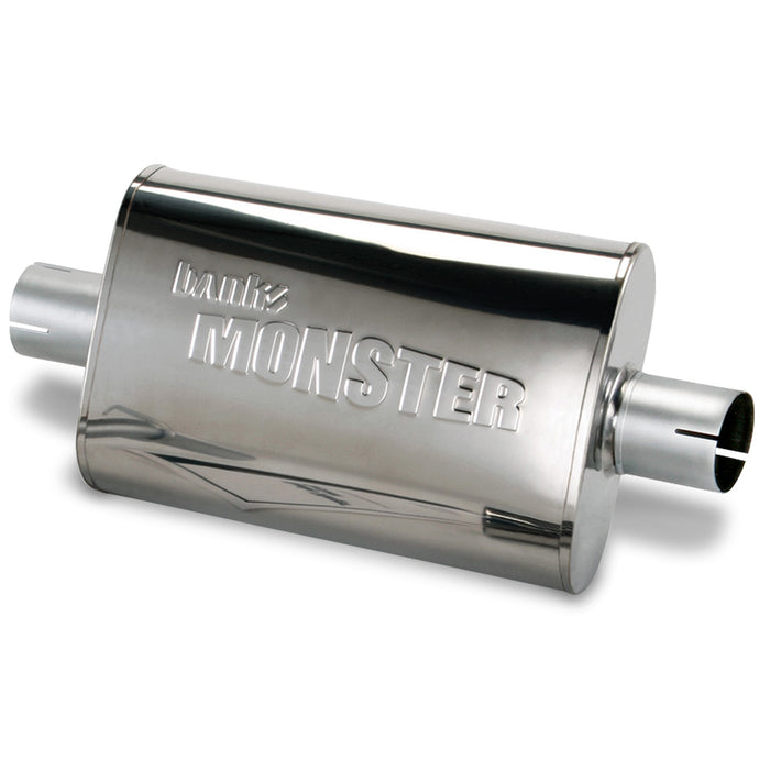 Banks Power 52636 Stainless Steel Exhaust Muffler 2.5 Inch Inlet and Outlet W/adapter 91-99 Jeep 4.0L Banks Power